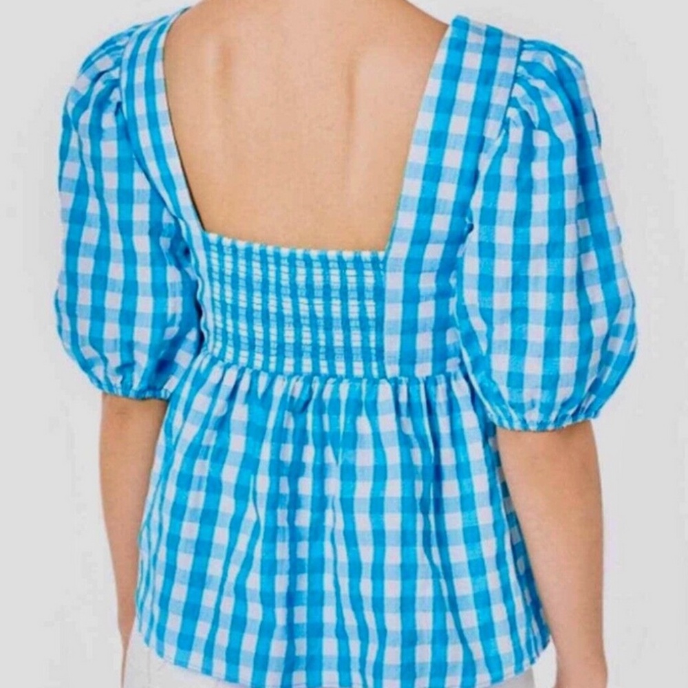 Lilly Pulitzer Sarafina Gingham Babydoll Top - Picture 2 of 5